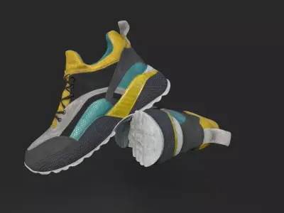 SCI-FI SNEAKERS Low-poly 3D model