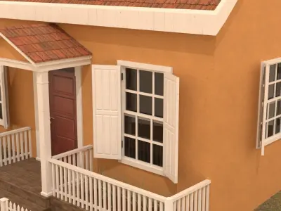 Town House Free low-poly 3D model purchase