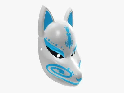 Fox japanese mask 02 3D model