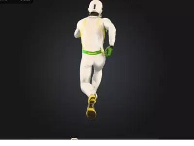 High Performance Futuristic Racing Athlete  Dynamic 3D Character 3D model