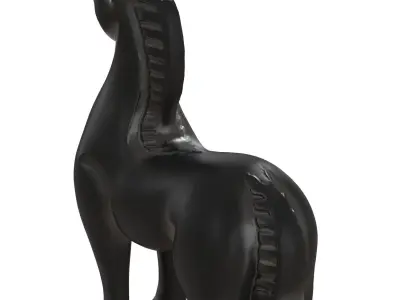 Minimalist Horse Statue 3D model