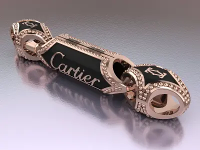 Necklace CARTIER with the enamel 3D print model 3D print model