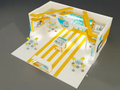  Booth Exhibition Stand a162a 3D model