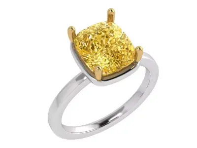 Cushion Cut Ring 4229 3D print model