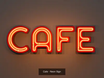 Lettering Pack 4 - Neon Signs 3D Model Collection