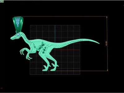 DRAGON ANIMAL DIAMOND PENDANT 3D PRINTABLE MODEL  3D print model