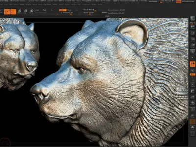 Bear 3d model head 3D model