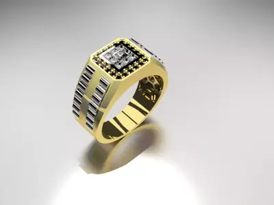 Luxury man Rolex design diamond ring model ror0007 3D print model