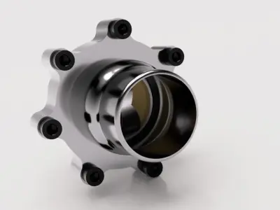 Car Thermostat With Inline Body  3D model