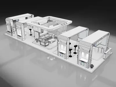 Booth Exhibition Stand a275 3D model