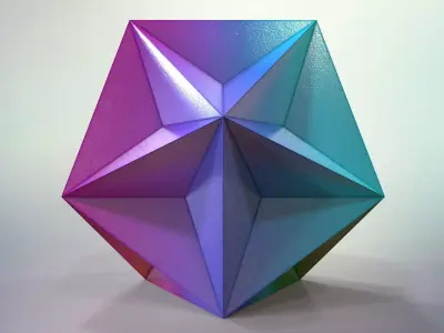 Great Dodecahedron Low-poly 3D model