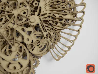 Panel Clockwork Love 3D model