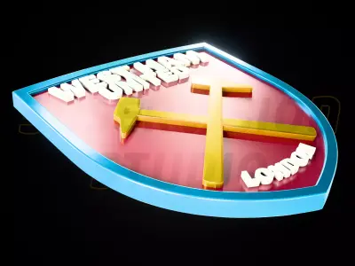 West Ham United logo - Cinematic - 3D print 3D model