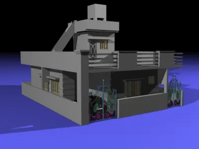 Villa house 3D model 27