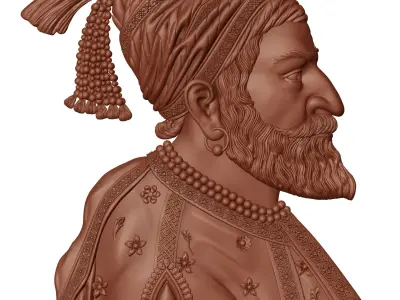 Shivaji Maharaj- Bass-Relief CNC 3D model