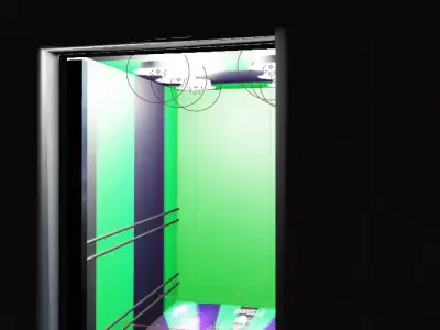 LIFT 3D MODEL door with light in it 3D model