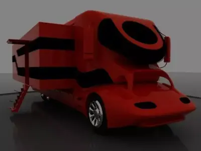 Tourist bus Low-poly 3D model