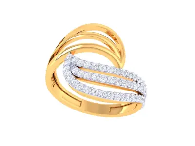 Ladies diamond ring 3D print model purchase