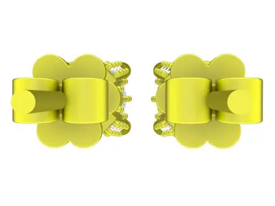 A7759 Diamond Stud Earrings 3D Model 3D print model