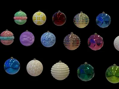 Christmas Decoration Low-poly 3D model