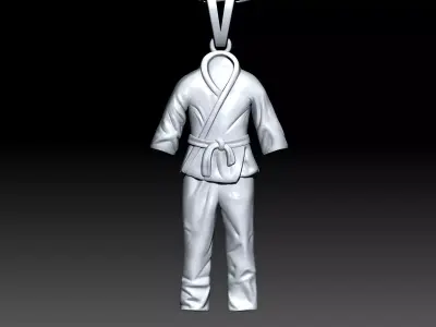 karate dress pendant Sculpture jewelry gold 3D print model