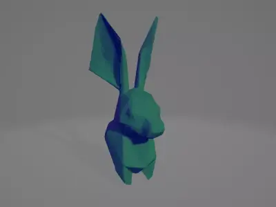 Low-Poly Geometric Rabbit  3D Decorative Model Free 3D print model