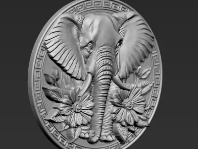 Elephant Pendant A32 3D print model