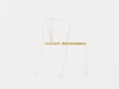 Elysia Dining Chair Steel Low-poly 3D model