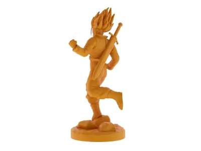 Trunk 3D Print figurine of dragon ball character 3D print model