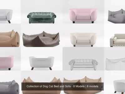 Collection of Dog Cat Bed and Sofa - 8 Models