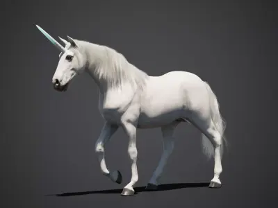 Unicorn animated 3D model