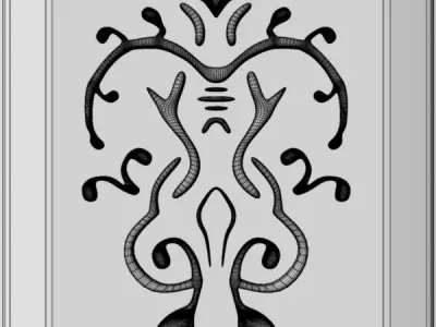 Decorative Wood Panel 2 3D model