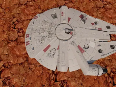 Millennium Falcon with Interior 3D model