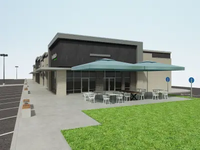 Retail Store Building 3D model