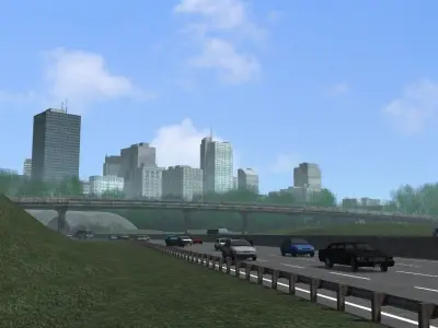 New York Freeway Scene 3D model
