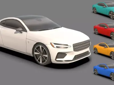 Low-poly Polestar 3D Models Low-poly 3D model