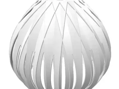 M Lamp vase made of paper Free 3D print model