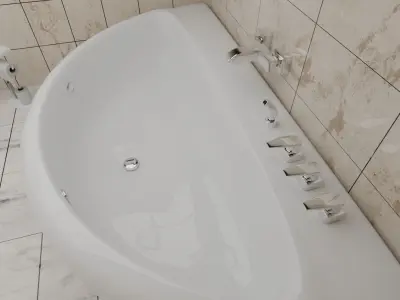 Luxury Modern Bathroom Design - High-Quality 3D Model 3D model