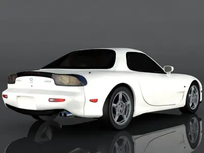 Mazda RX-7 1997  Low-poly 3D model