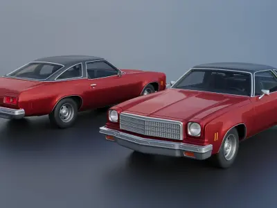 Chevrolet Chevelle Malibu Coupe 1974 3D print model