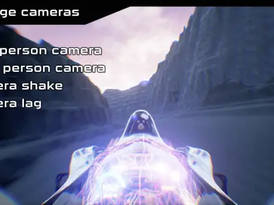 Hoverbike System Low-poly 3D model