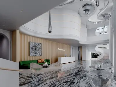 hotel lobby 3D model