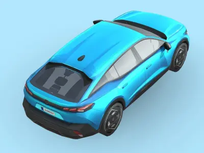 Peugeot 408 2022 Low-poly 3D model