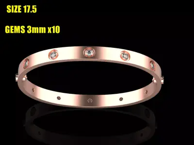 Love bracelet 175 mm size 3D print model