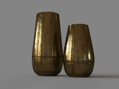 Lei Iron Vase Set of 2 3D model
