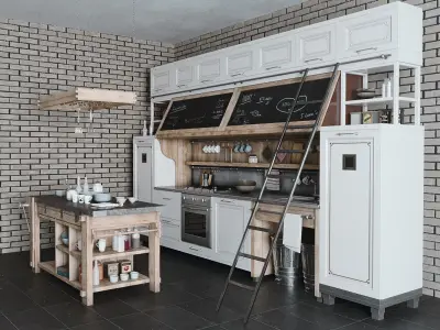 Kitchen Rustic 3D model