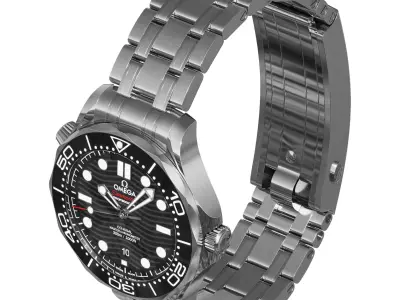 Omega Seamaster Diver 300M black 3D model