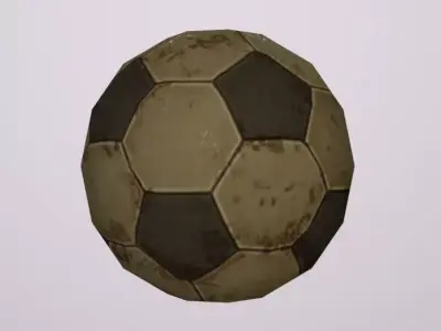 Old Soccer Ball Low-poly 3D model