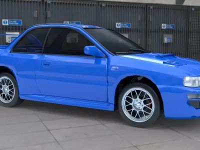 Subaru Impreza 22B STi 1998 Low-poly 3D model