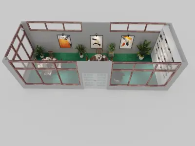 Reading room 3D model